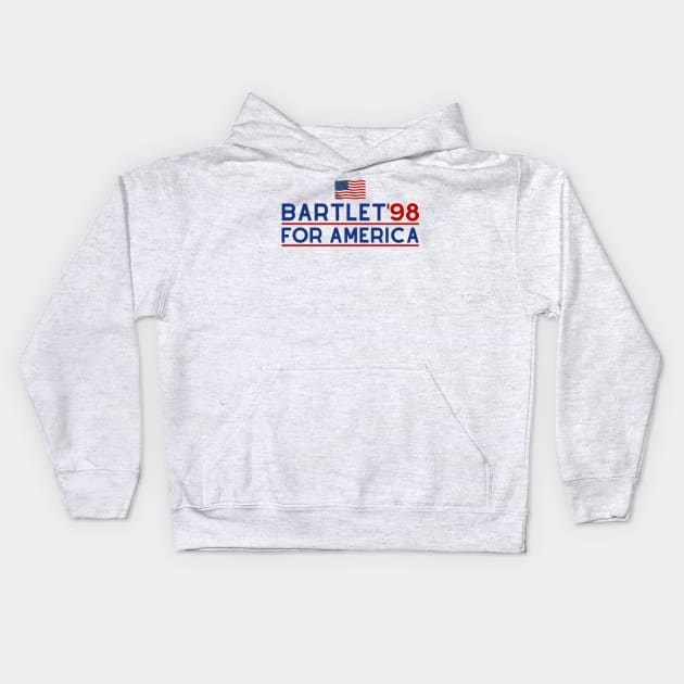 West Wing Bartlet For America 1998 Kids Hoodie by oneduystore